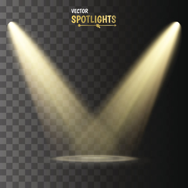 向量的聚光灯。现场。光的效果。图片下载