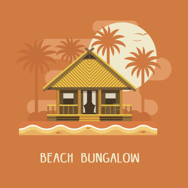 海滩平房的海报图片下载