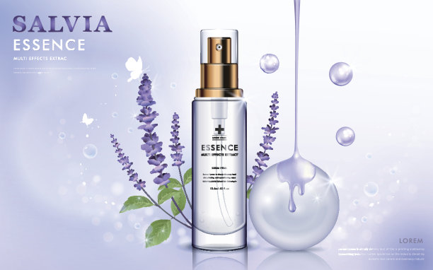 鼠尾草化妆品广告图片下载