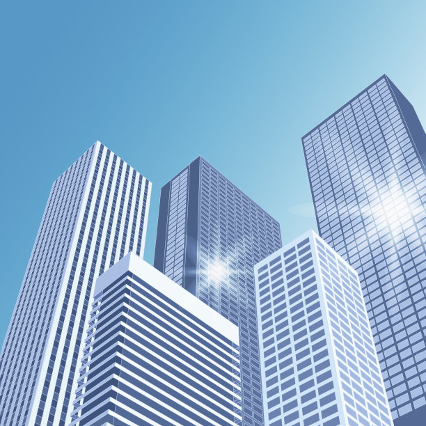 现代城市景观。城市建筑的天际线图片下载