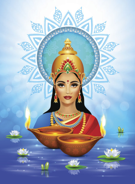 排灯节贺卡。图片下载