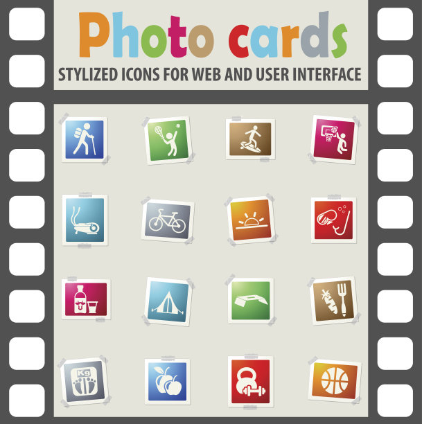 健康生活方式图标集图片下载