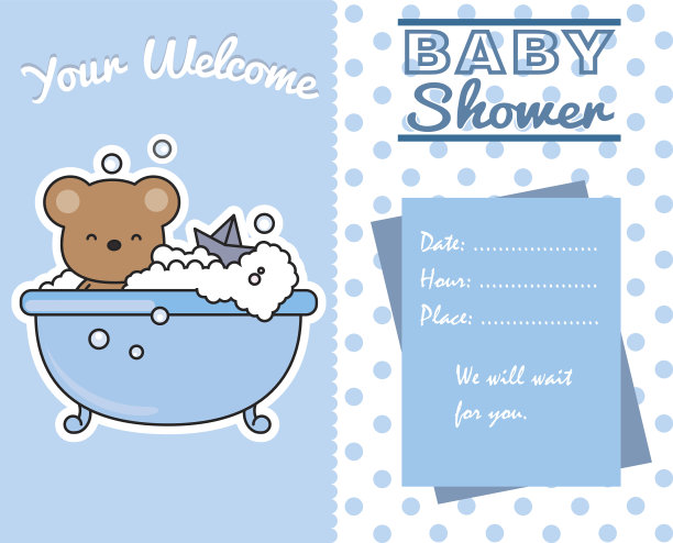 男婴淋浴卡图片下载