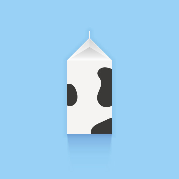 白色带黑点的牛奶盒图片下载