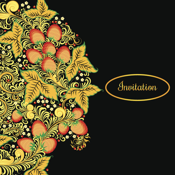 装饰卡以俄罗斯传统国画为元素图片下载