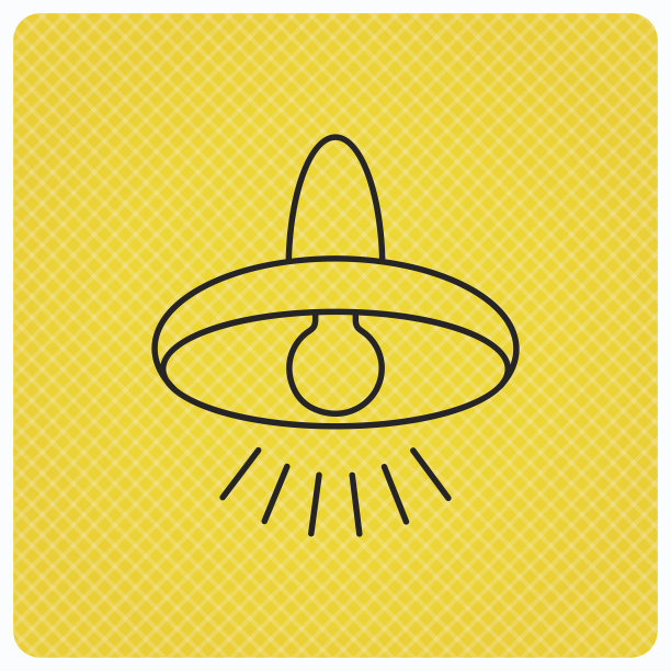 天花板灯的图标。光照明的迹象。图片下载