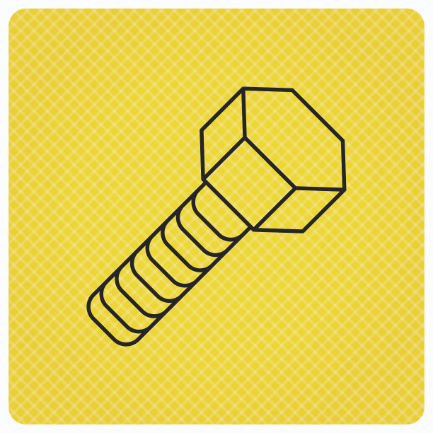 螺丝图标。螺栓的迹象。图片下载