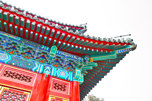 北海公园一角的亭子图片下载