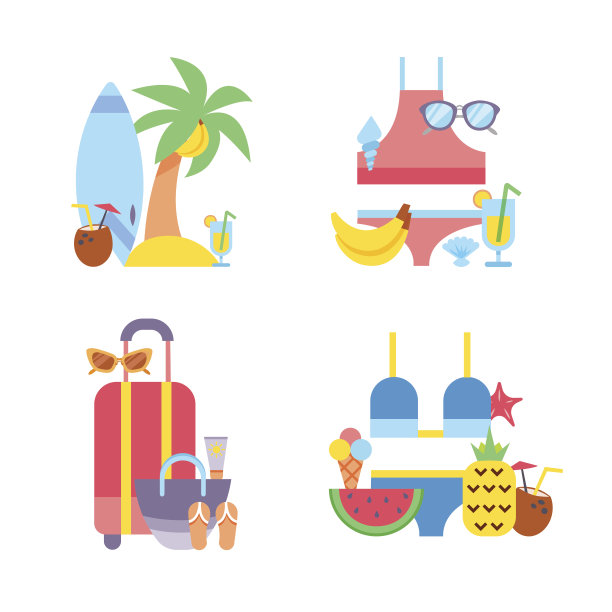 世界旅行。假期。夏天的假期。旅游度假主题。图片下载