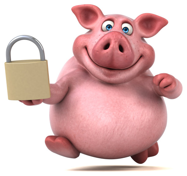 有趣的猪- 3D插图图片下载