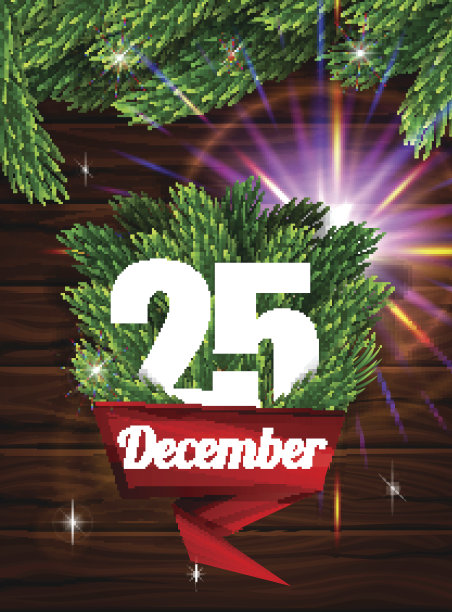 高质量逼真的海报为圣诞节。图片下载