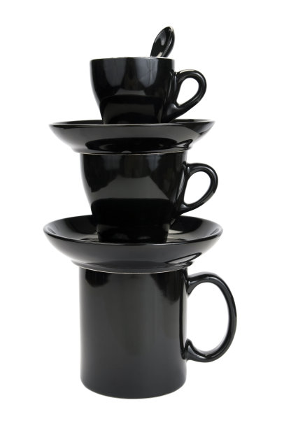 黑色的早餐餐具图片下载