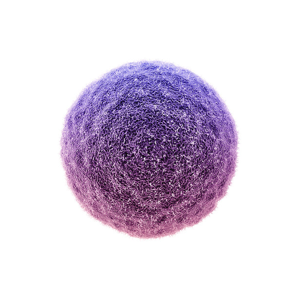 病毒在白色背景上隔离。三维渲染图片下载