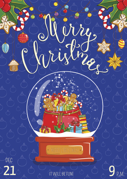 圣诞快乐，节日派对广告图片下载