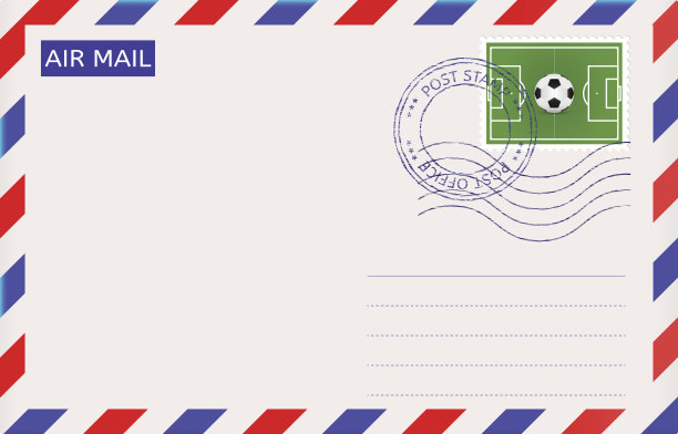 国际航空信封，附运动邮票图片下载