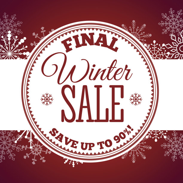 冬季销售海报。矢量插图。图片下载