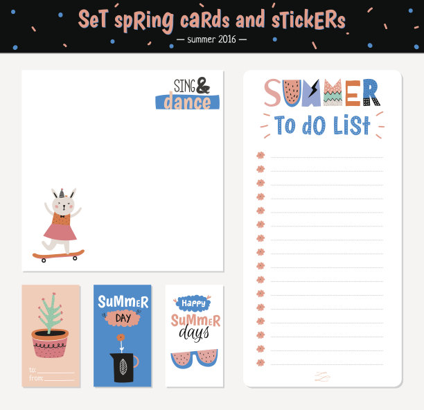 可爱的北欧夏日套装图片下载