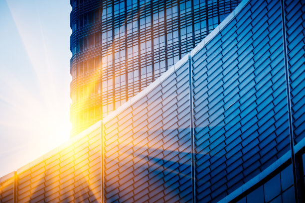 现代办公建筑的细节镜头图片下载