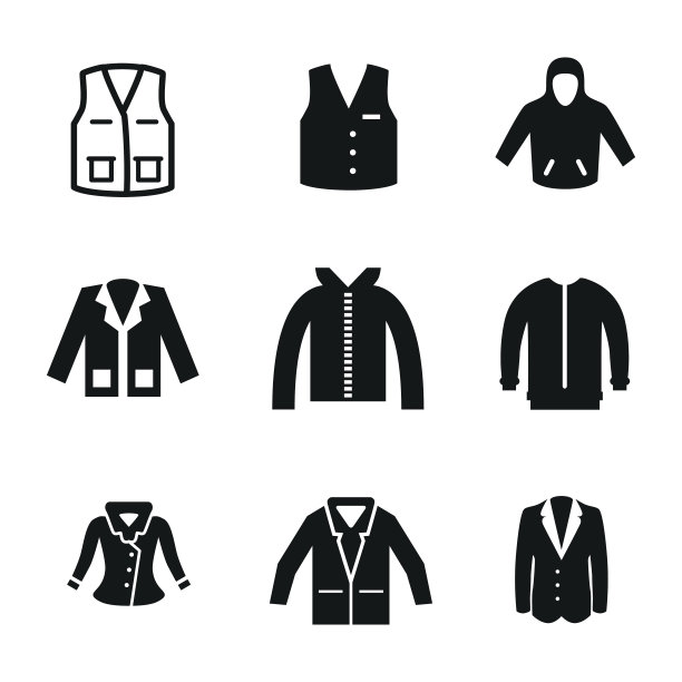 夹克矢量图标。图片下载