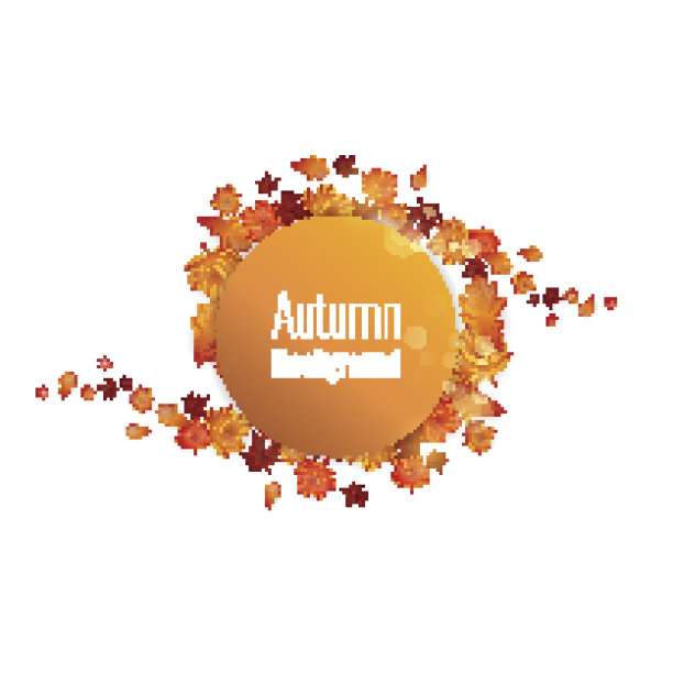 秋季销售概念与秋叶矢量插图。图片下载