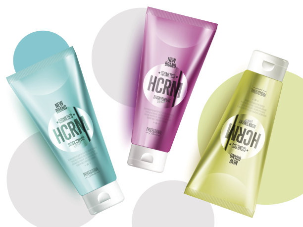 逼真的脸或身体护理化妆品集图片下载