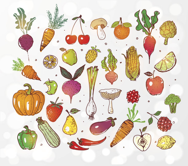 可以涂鸦水果和蔬菜图片下载