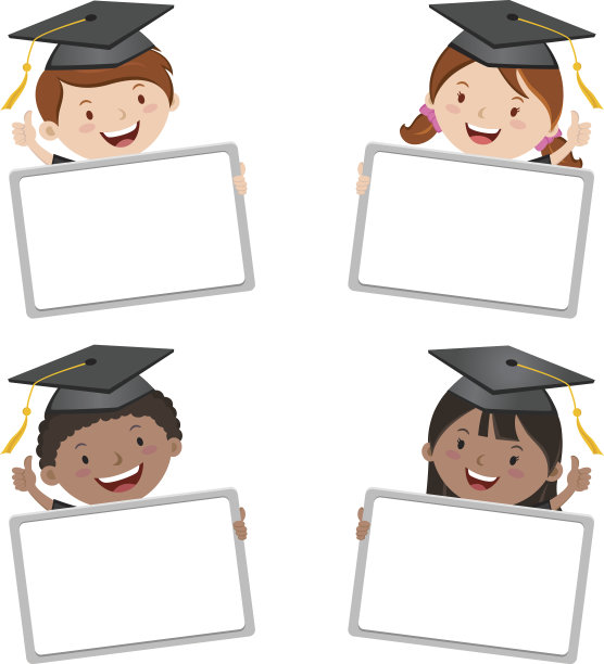 拿着毕业板的孩子们图片下载