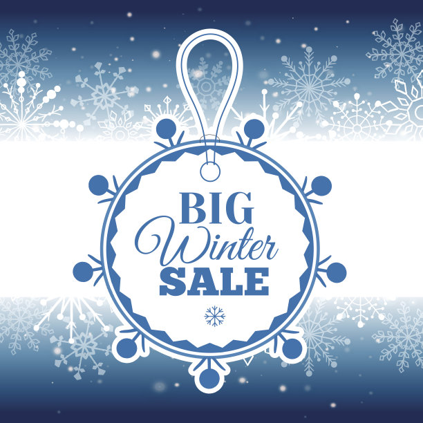 冬季销售海报。矢量插图。图片下载