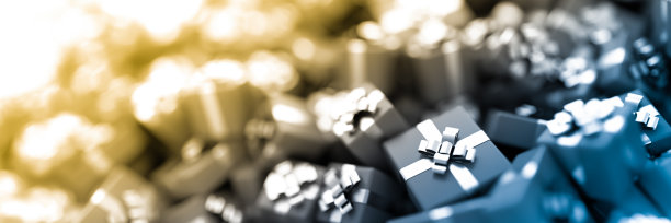 礼品盒水平3d渲染背景图片下载