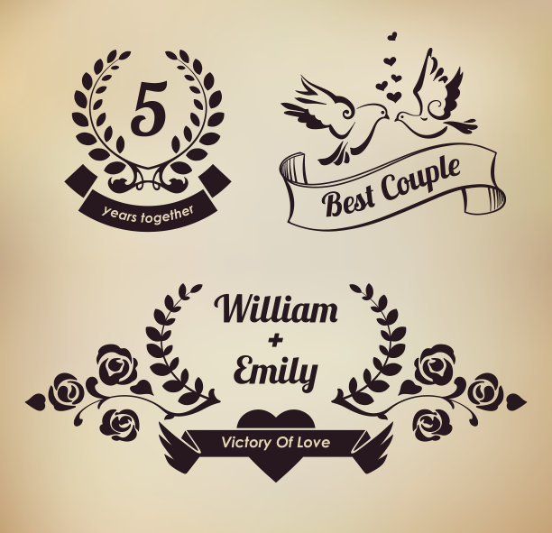 月桂花环向量收集图片下载