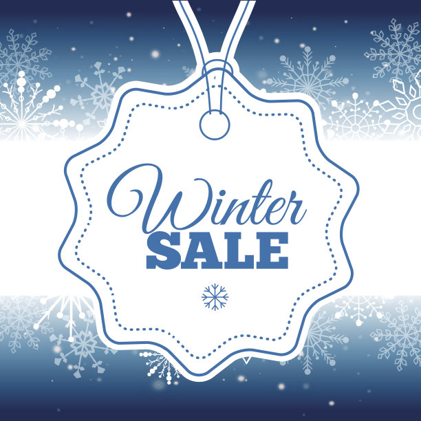 冬季销售海报。矢量插图。图片下载