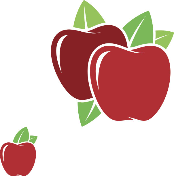 红苹果。白色背景上孤立的果实图片下载