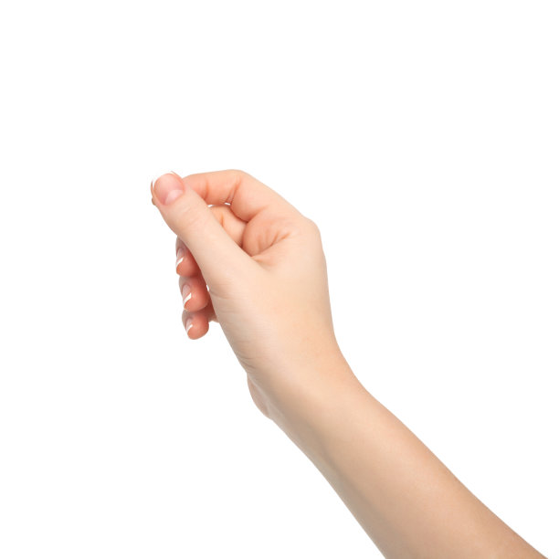 孤立的女人手里拿着一个物体图片下载