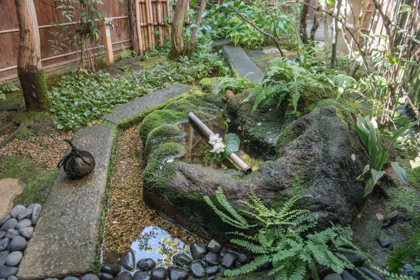 美丽的日本景点花园素材图片