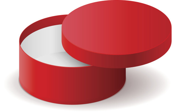 红色圆形礼品盒图片下载