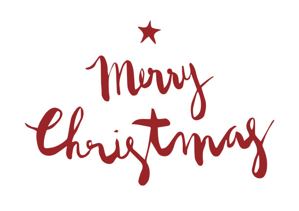 圣诞快乐书法手写矢量素材图片下载