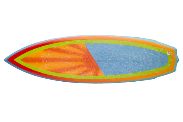 80年代的老式冲浪板孤立在白色上图片下载