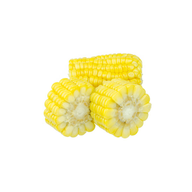切片的黄色玉米孤立在白色图片下载
