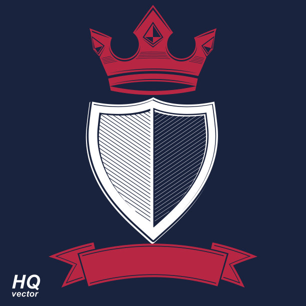 帝国设计元素。纹章皇家皇冠插图图片下载