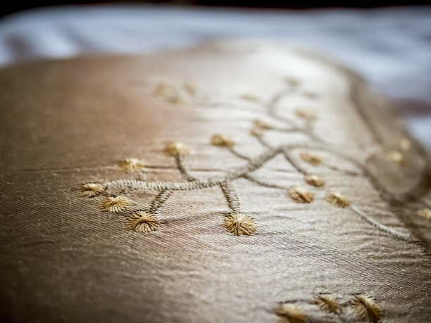 坐垫覆盖樱花刺绣图片下载