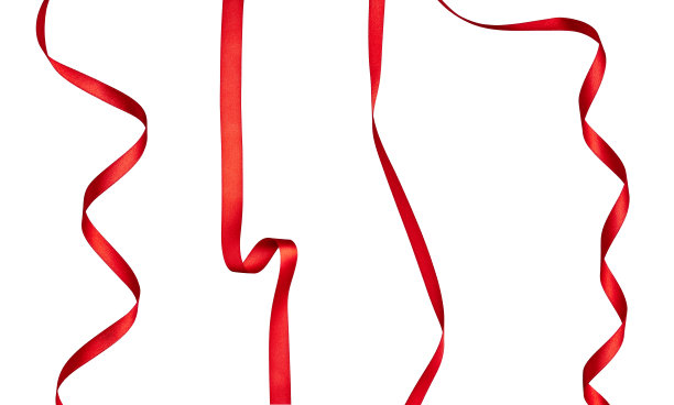 红丝带蝴蝶结庆典装饰素材图片