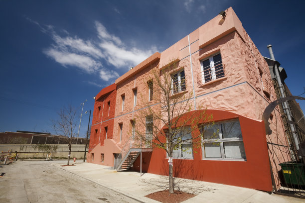 粉红色的房子图片下载