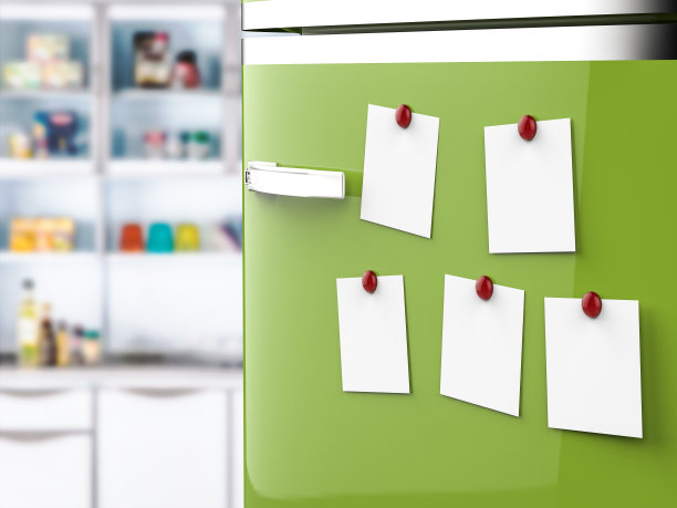 冰箱上的空纸条图片下载
