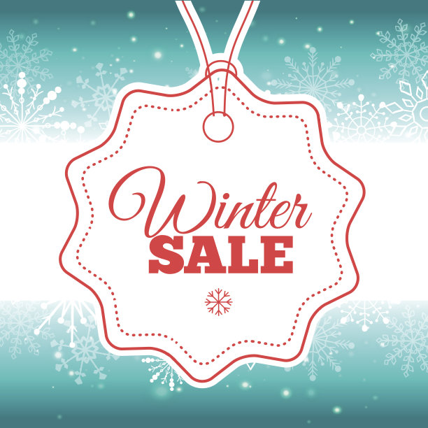 冬季销售海报。矢量插图。图片下载