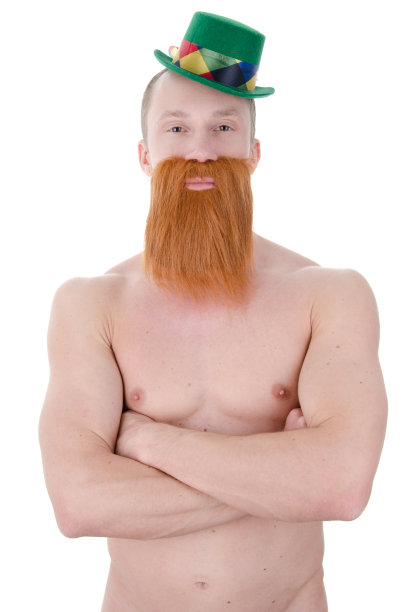 红胡子。圣帕特里克节和帅哥。图片下载