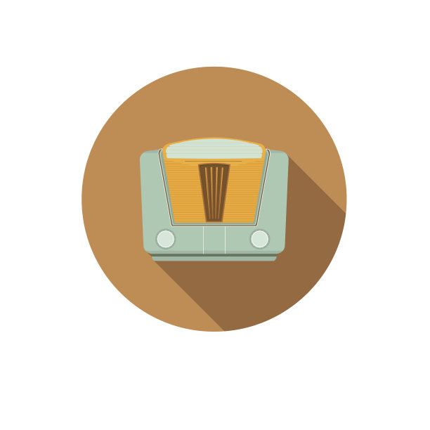 复古无线电图标矢量图片下载