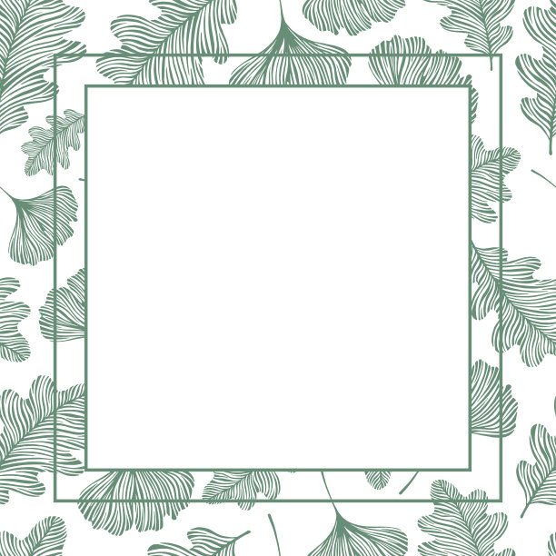 带有叶子的向量坐标系。带花卉背景的请柬图片下载