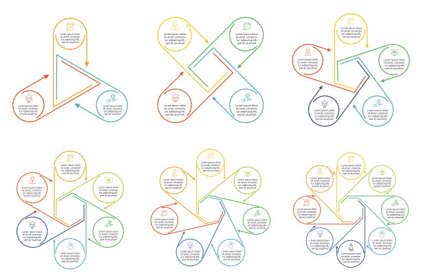 用于信息图表的细线平面元素。图片下载