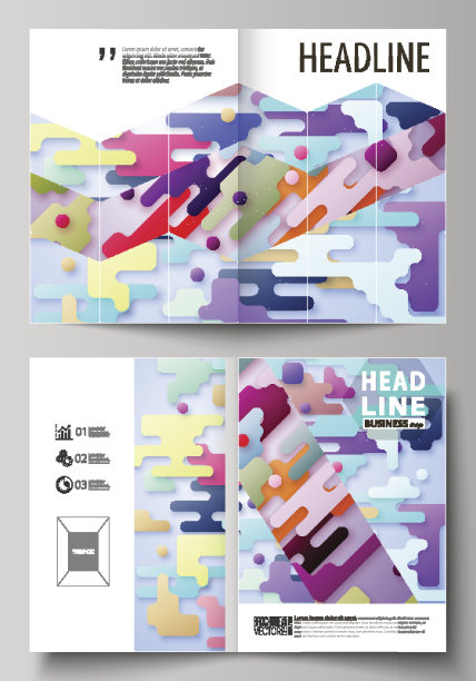 商业模板双折页小册子，传单。封面设计模板图片下载