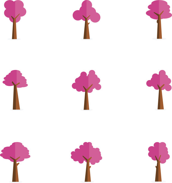 树集的向量艺术图片下载